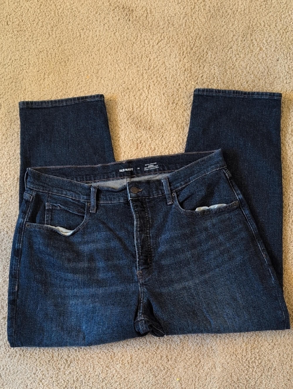 Old Navy Extra High Rise Curvy Sky-Hi Straight Jeans Size Women's 16